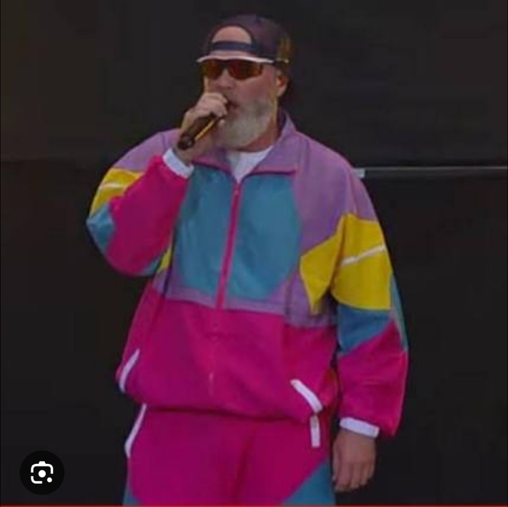 Funny Guy Retro 1980 Zip up Windbreaker. Colorblock With Zipper Pockets M - Picture 11 of 11